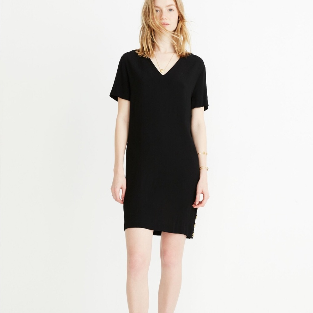 EUC Madewell Black V-Neck Dress